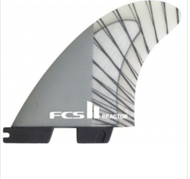 Reactor Tri Fin Set FCS II REACTOR PC Carbon Tri Fin - Black